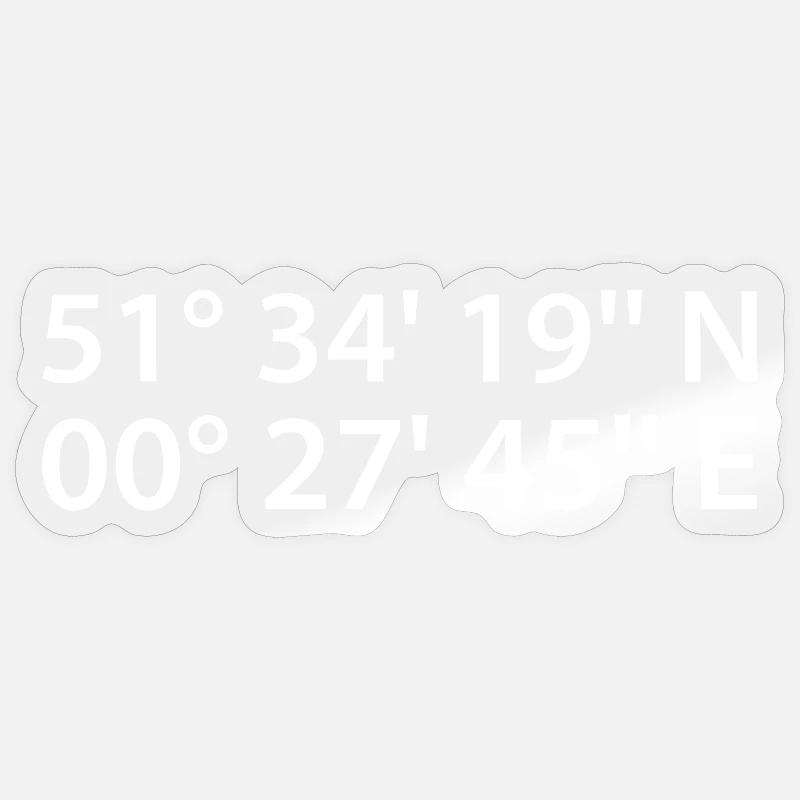 Coordonnées Basildon - Sticker taille S (10 x 10 cm) - brillant transparent