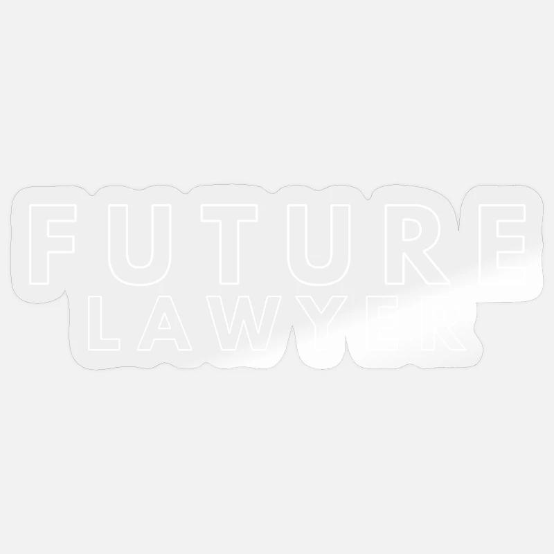 Futur avocat - Sticker taille S (10 x 10 cm) - brillant transparent
