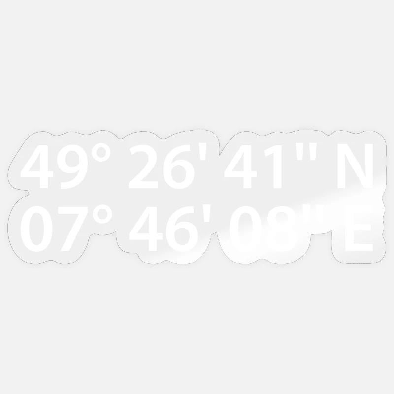 Kaiserslautern coordinates Sticker size S (10 x 10 cm)