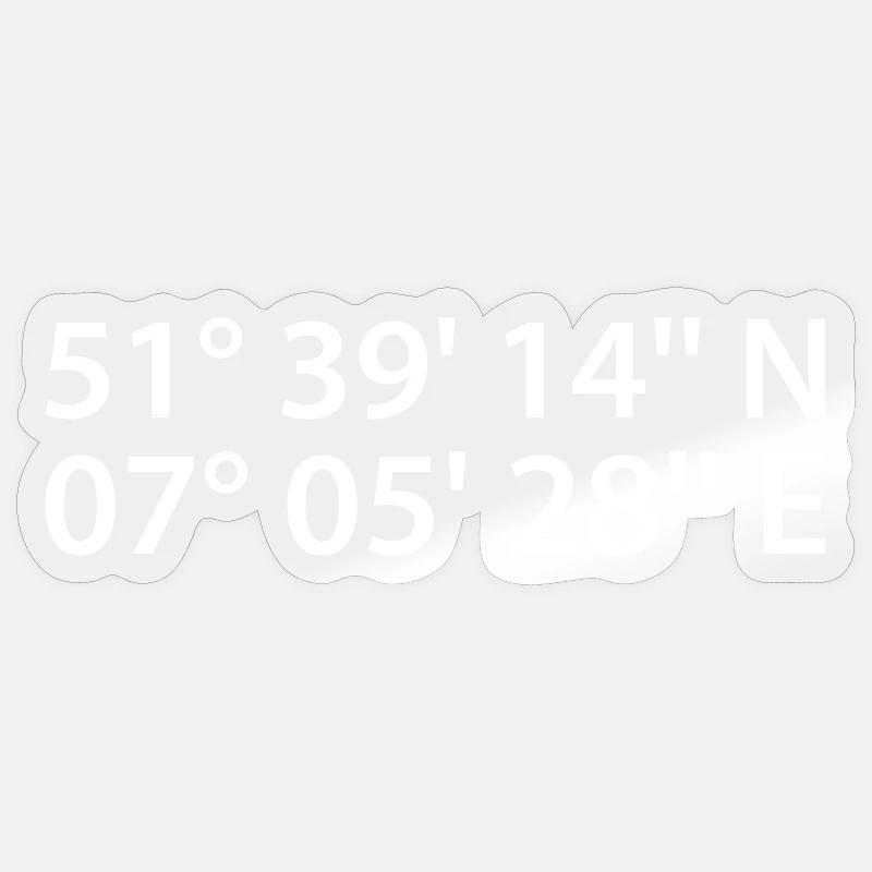 Marl coordinates - Sticker size S (10 x 10 cm) - transparent glossy