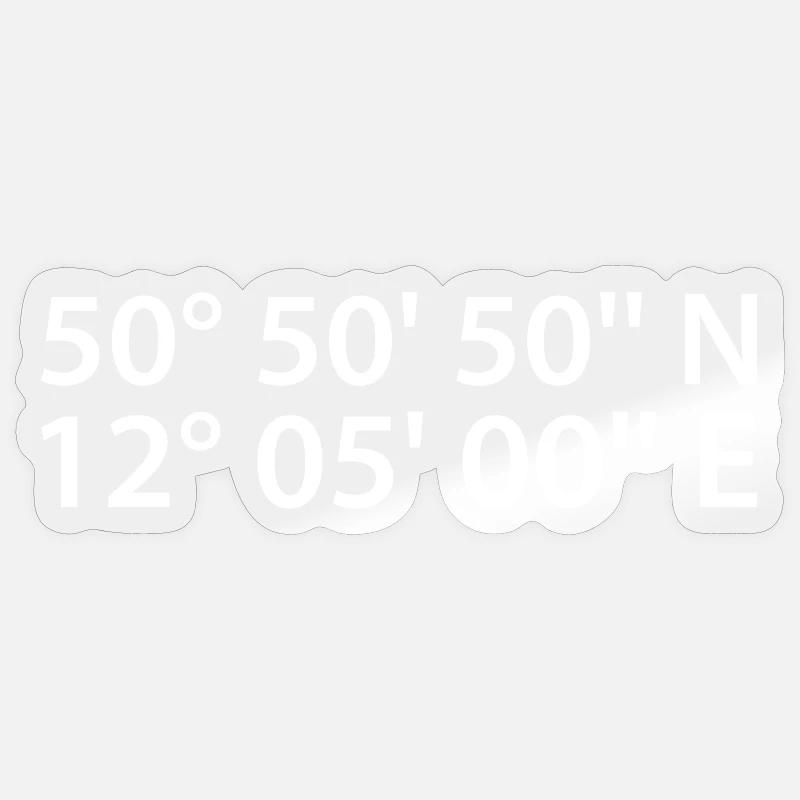 Coordonnées Gera Sticker taille S (10 x 10 cm)