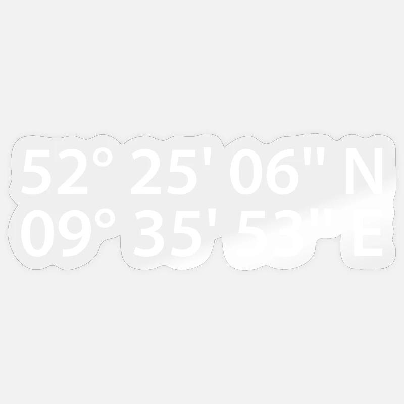 Coordonnées garbsen - Sticker taille S (10 x 10 cm) - brillant transparent