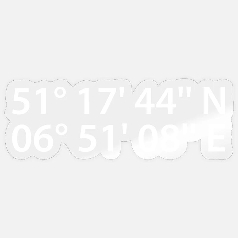 Ratingen coordinates Sticker size S (10 x 10 cm)