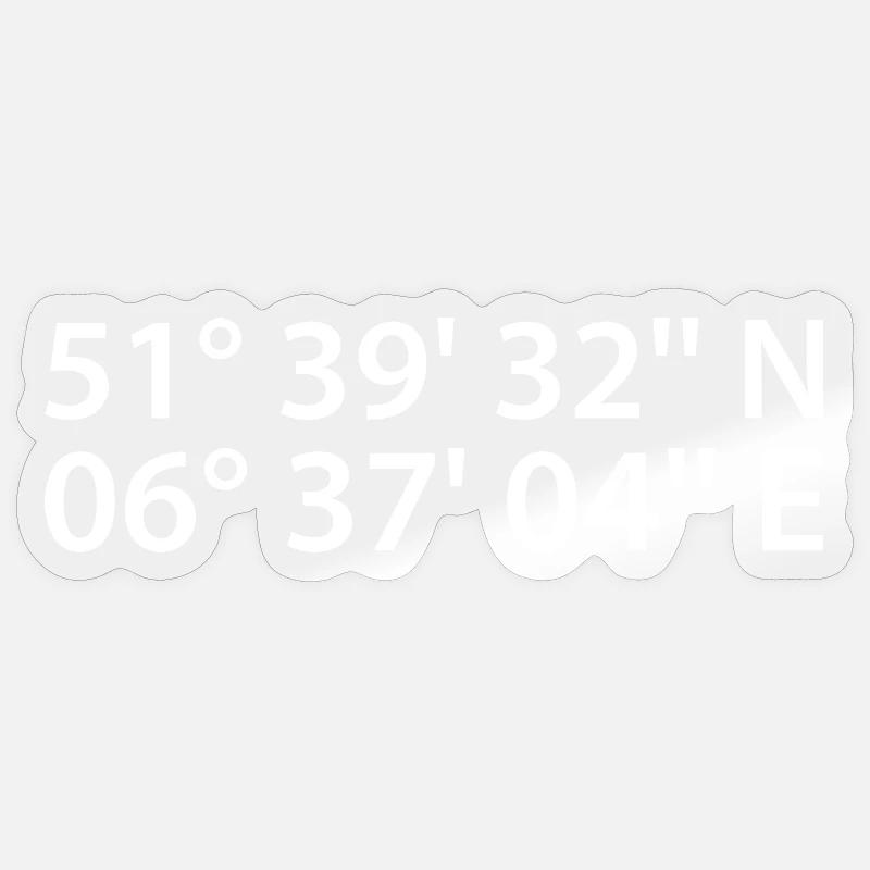 Wesel coordinates Sticker size S (10 x 10 cm)