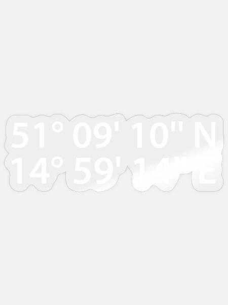 Görlitz Koordinaten - Sticker Größe S (10 x 10 cm) - Transparent glänzend