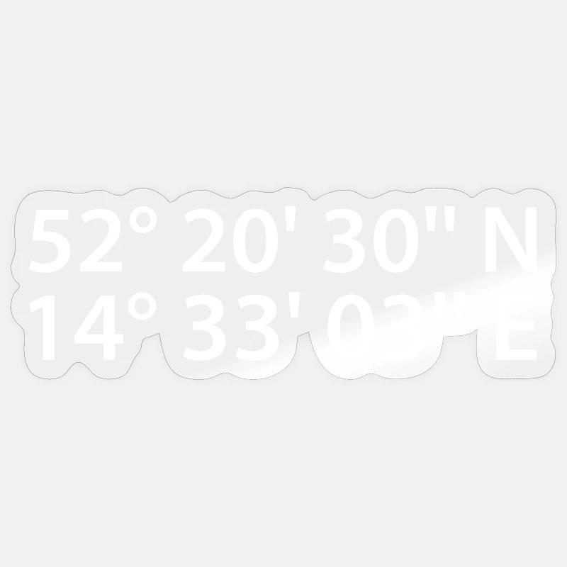 Coordonnées de Francfort (Oder) Sticker taille S (10 x 10 cm)