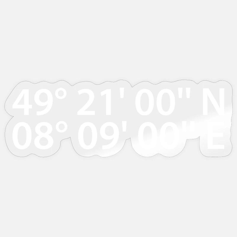Neustadt an der Weinstraße coordinates Sticker size S (10 x 10 cm)