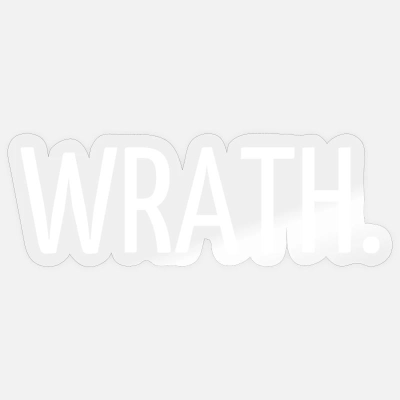 Wrath - Sticker size S (10 x 10 cm) - transparent glossy
