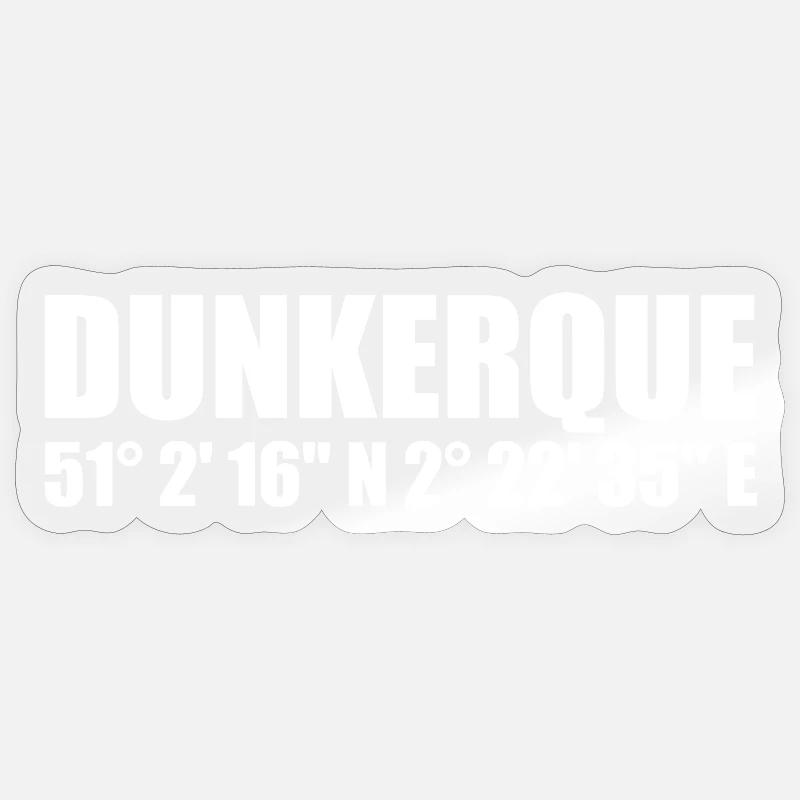 Dunkerque coordinates Sticker size S (10 x 10 cm)