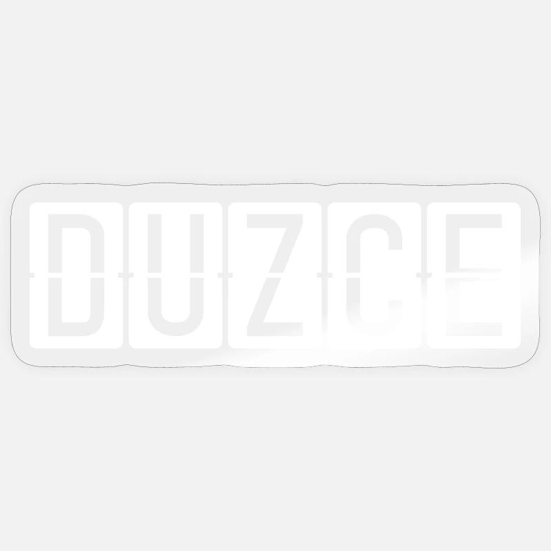 Düzce Flughafentafel - Sticker Größe S (10 x 10 cm) - Transparent glänzend