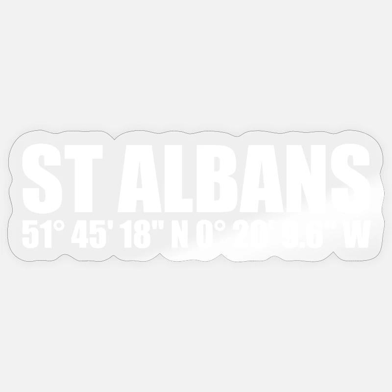 St Albans coordinates Sticker size S (10 x 10 cm)