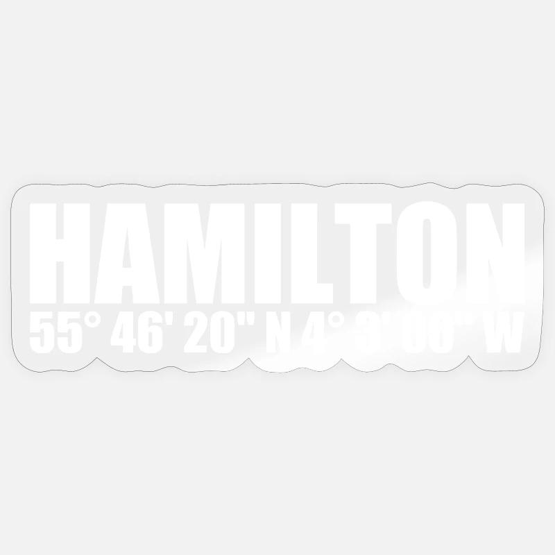 Hamilton Koordinaten - Sticker Größe S (10 x 10 cm) - Transparent glänzend