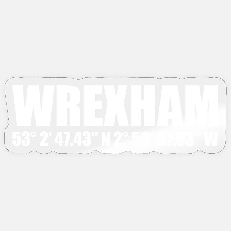 Wrexham coordinates Sticker size S (10 x 10 cm)