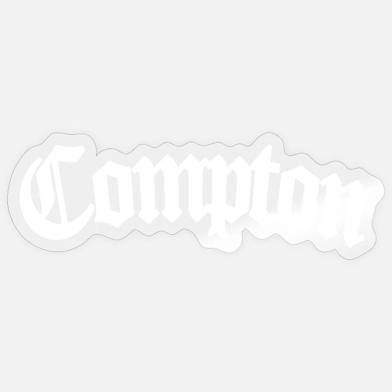 Compton - Sticker taille S (10 x 10 cm) - brillant transparent