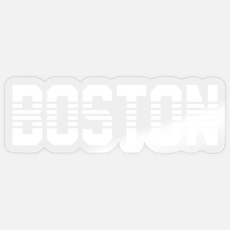 Bosten - Sticker Größe S (10 x 10 cm) - Transparent glänzend