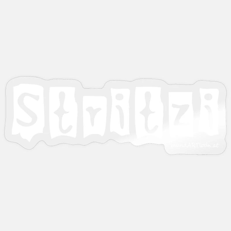 Stritzi - Strolch, effronté, dialecte autrichien - Sticker taille S (10 x 10 cm) - brillant transparent