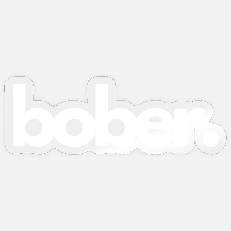 bober - Sticker Größe S (10 x 10 cm) - Transparent glänzend