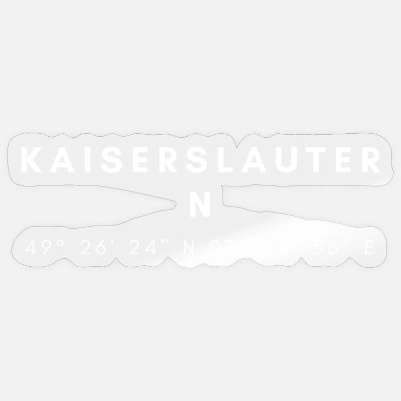 les coordonnées de Kaiserslautern - Sticker taille S (10 x 10 cm) - brillant transparent