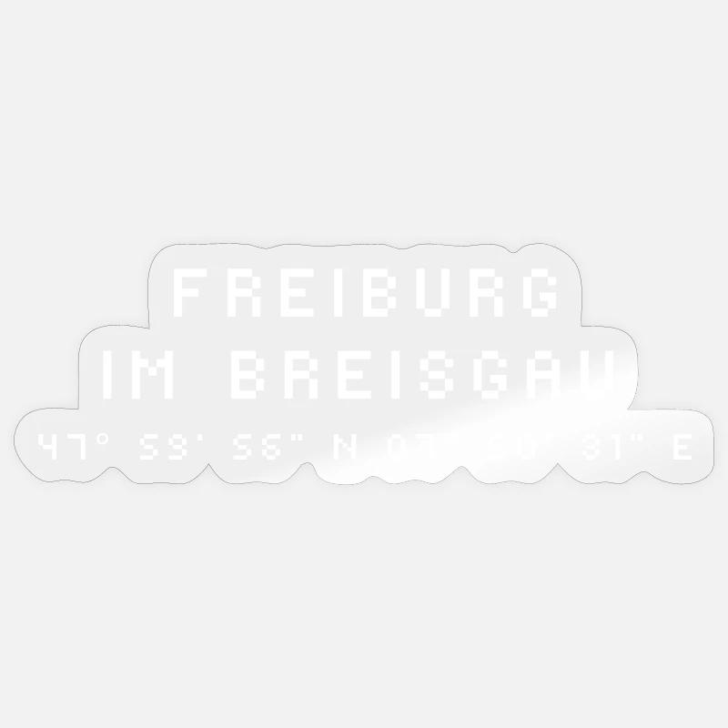 Freiburg im Breisgau coordinates Sticker size S (10 x 10 cm)