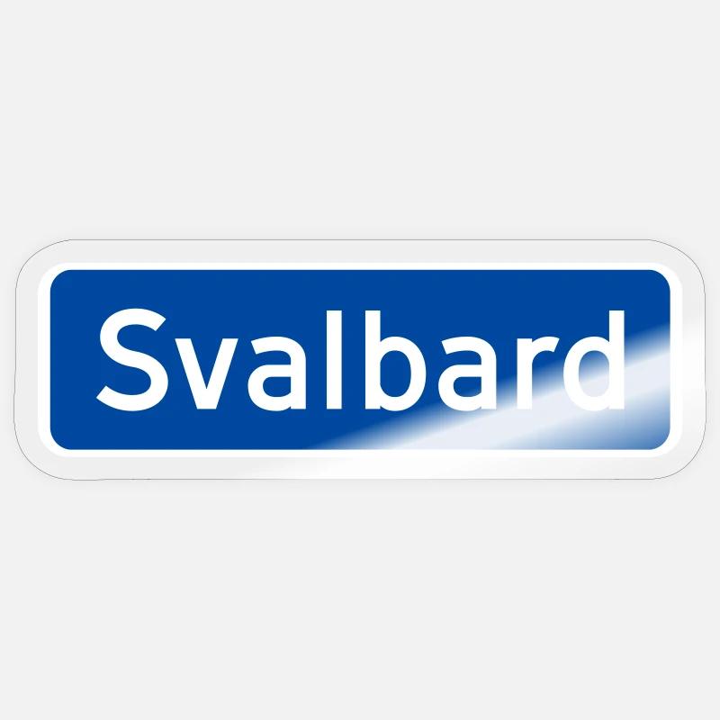 Svalbard - Sticker taille S (10 x 10 cm) - brillant transparent
