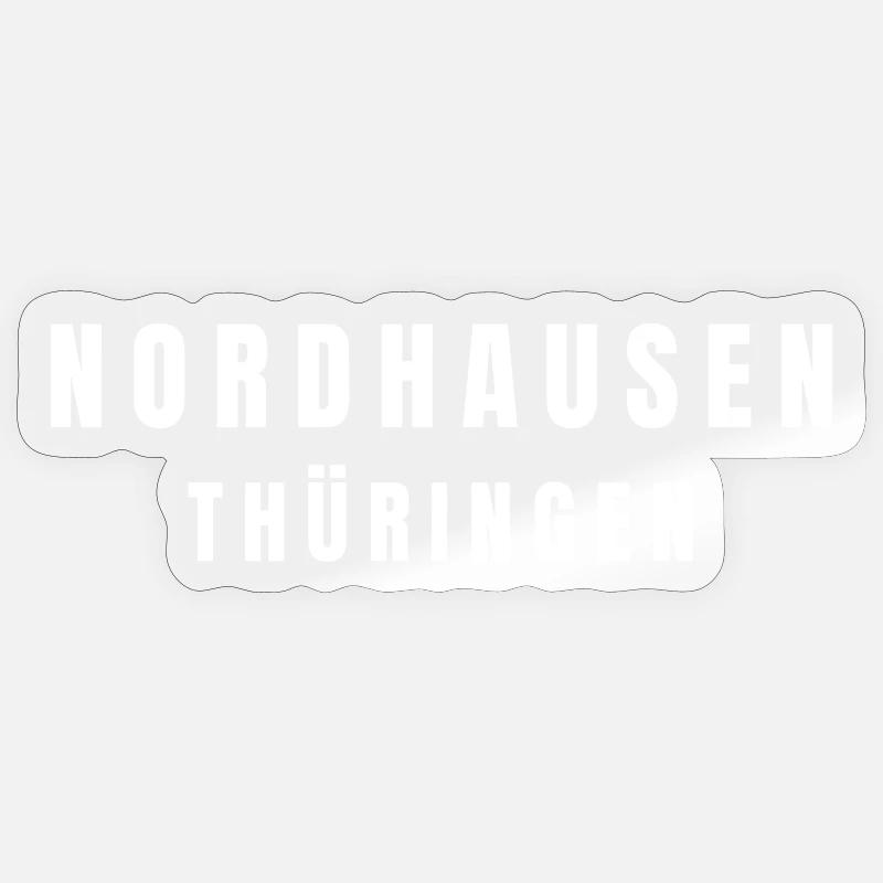Nordhausen, Thuringe - Sticker taille S (10 x 10 cm) - brillant transparent