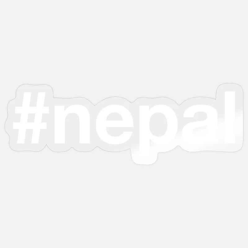NEPAL Hashtag Sticker size S (10 x 10 cm)