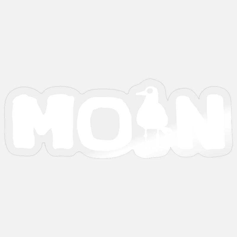 Moin Moin Möwe Sticker Größe S (10 x 10 cm)