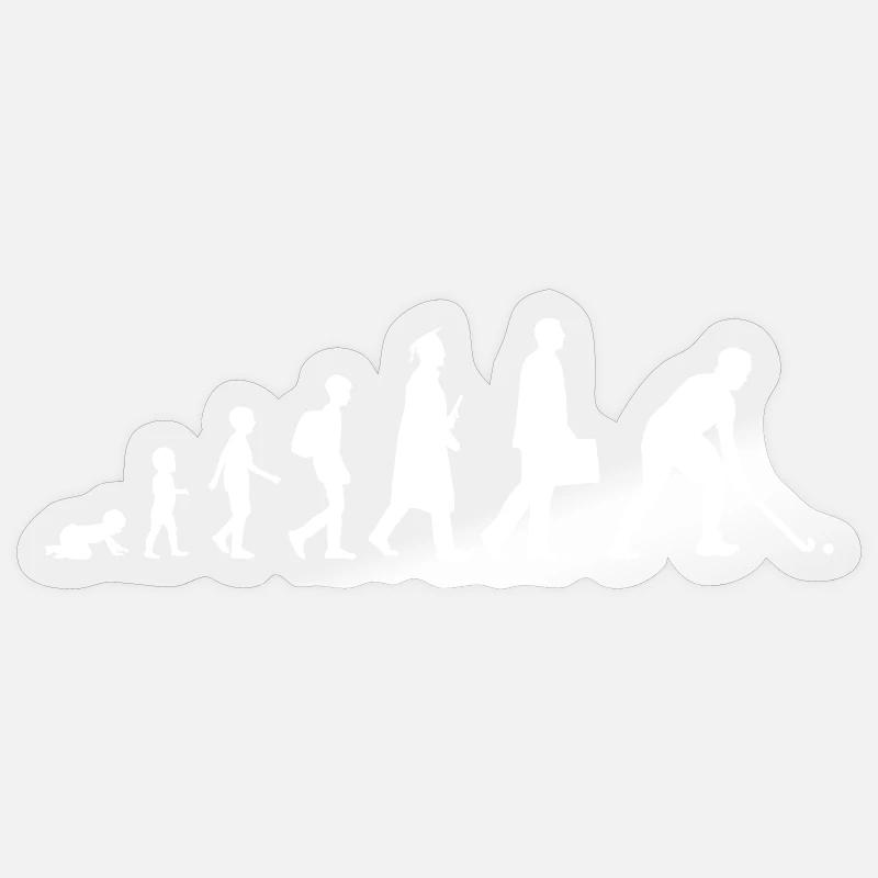 Feldhockey Evolution - Sticker Größe S (10 x 10 cm) - Transparent glänzend