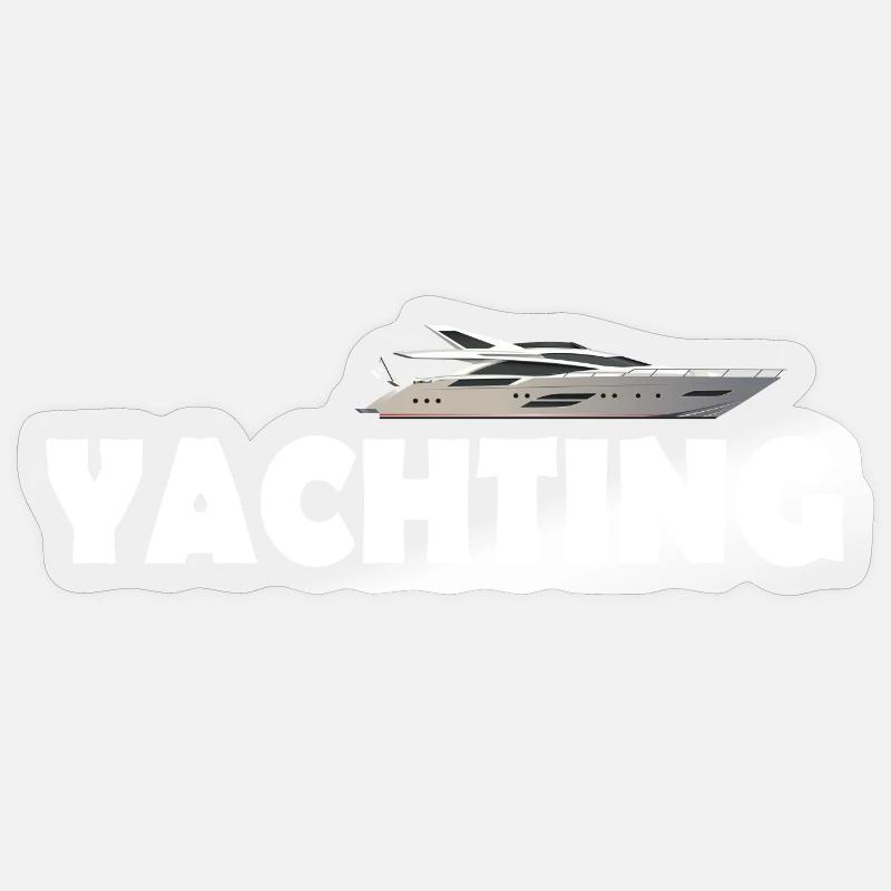 Yachting - Sticker taille S (10 x 10 cm) - brillant transparent