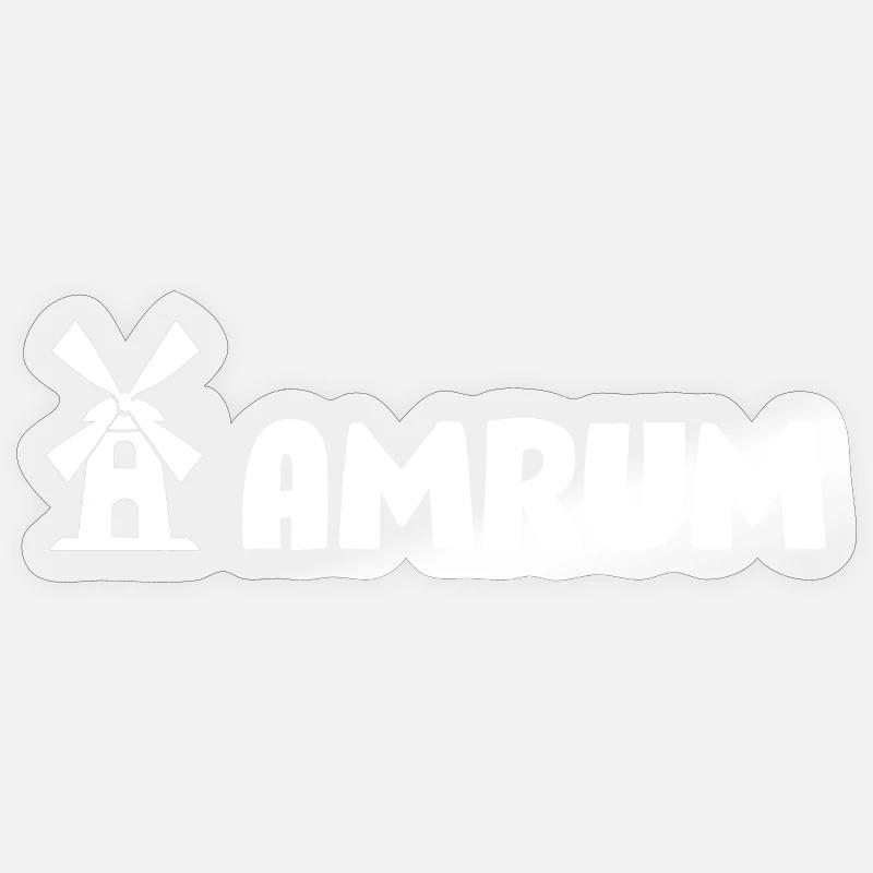 Moulin à vent d’Amrum - Sticker taille S (10 x 10 cm) - brillant transparent