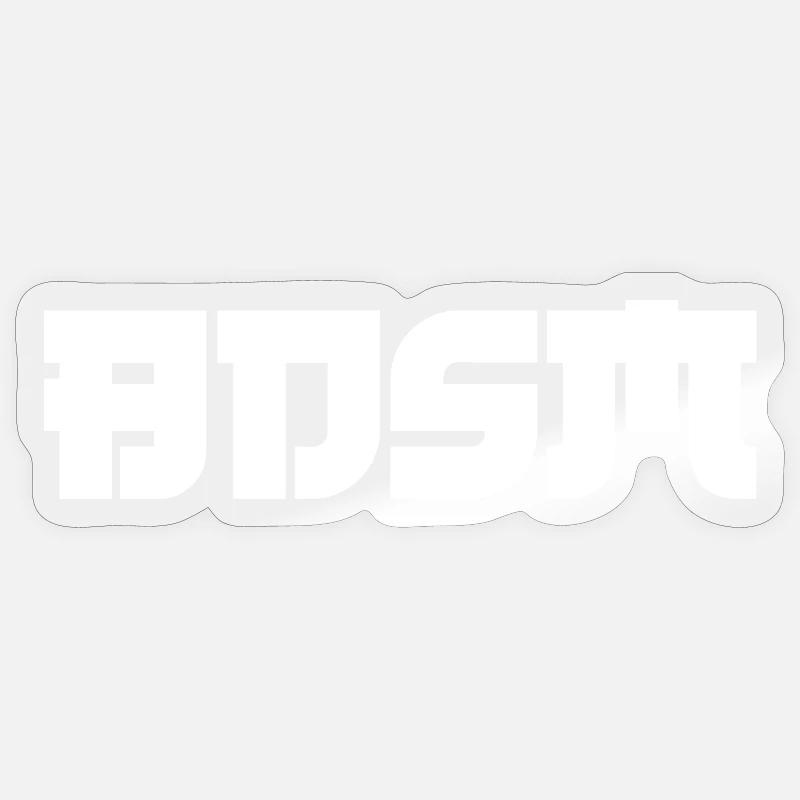 Font Design "BDSM" - Sticker size S (10 x 10 cm) - transparent glossy