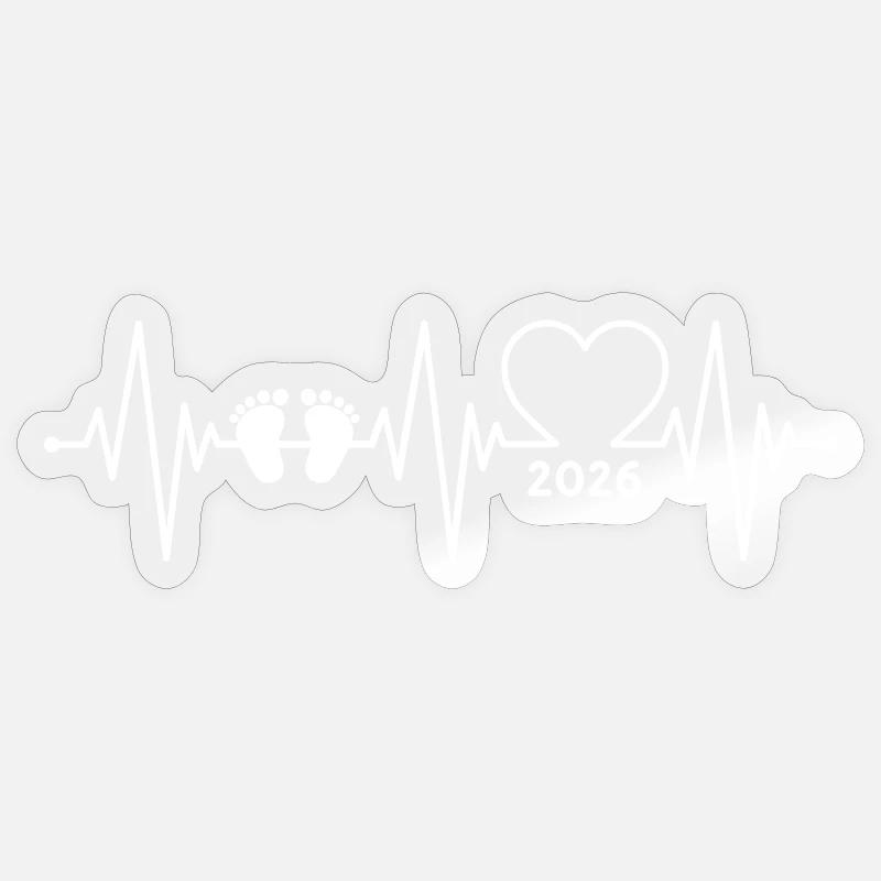 Bébé 2026 - Sticker taille S (10 x 10 cm) - brillant transparent