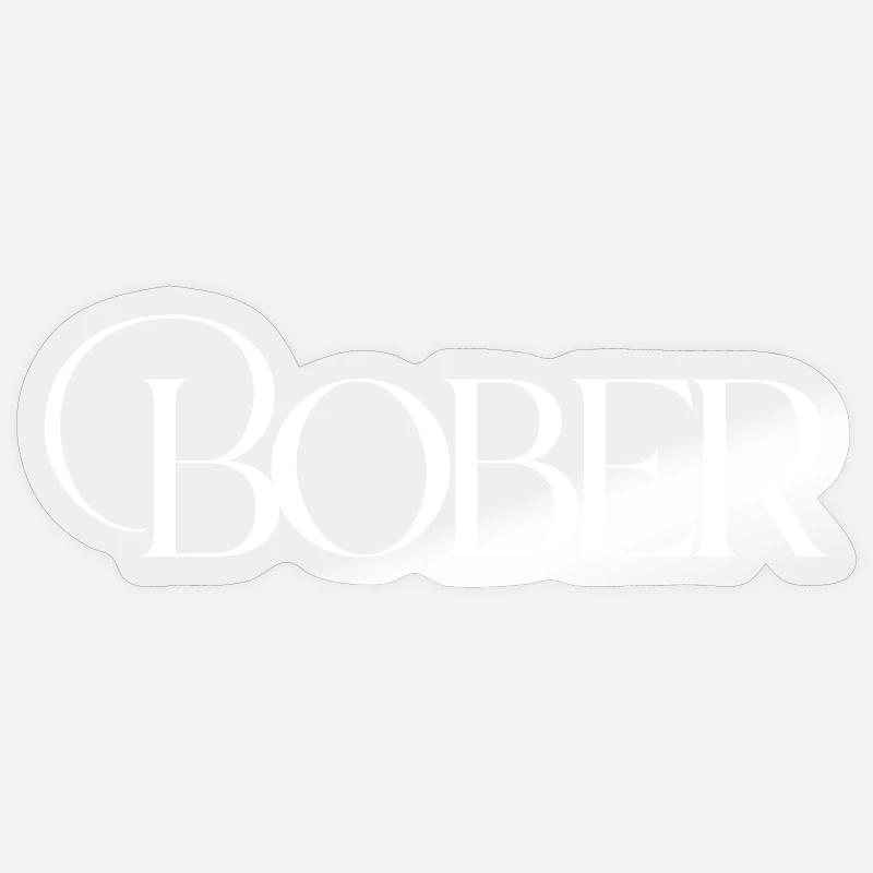 BOBER - Sticker taille S (10 x 10 cm) - brillant transparent