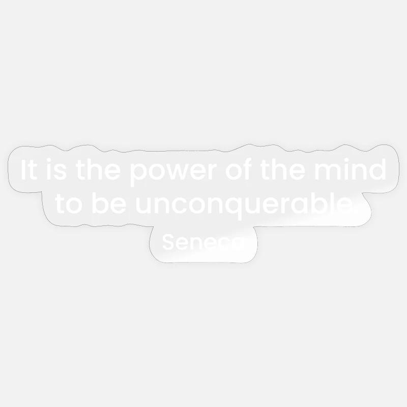 Inspirational Seneca Quote Design - Sticker size S (10 x 10 cm) - transparent glossy