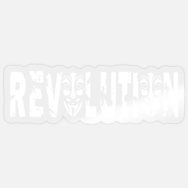 Anonymous revolution - Sticker size S (10 x 10 cm) - transparent glossy