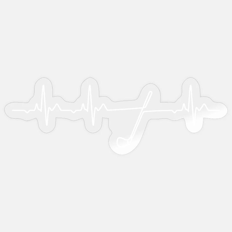 Minimalist Golf Heartbeat Gift Sticker size S (10 x 10 cm)