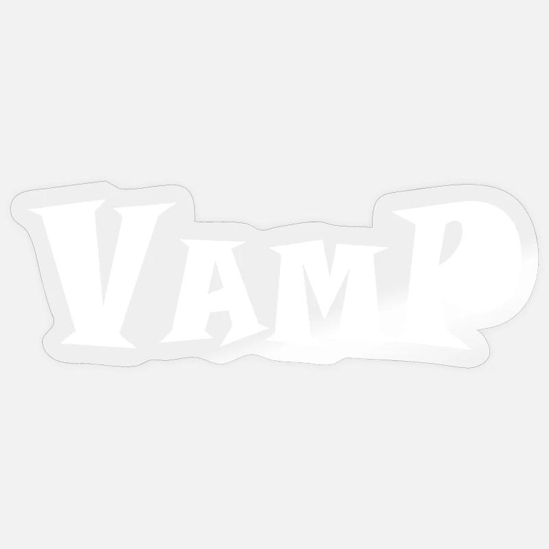 vamp - Sticker taille S (10 x 10 cm) - brillant transparent
