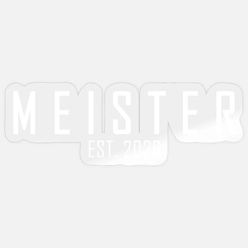 Master est. 2026 - Sticker taille S (10 x 10 cm) - brillant transparent