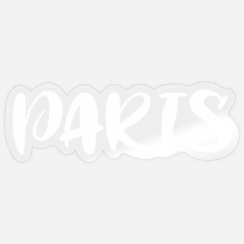 PARIS - Sticker Größe S (10 x 10 cm) - Transparent glänzend