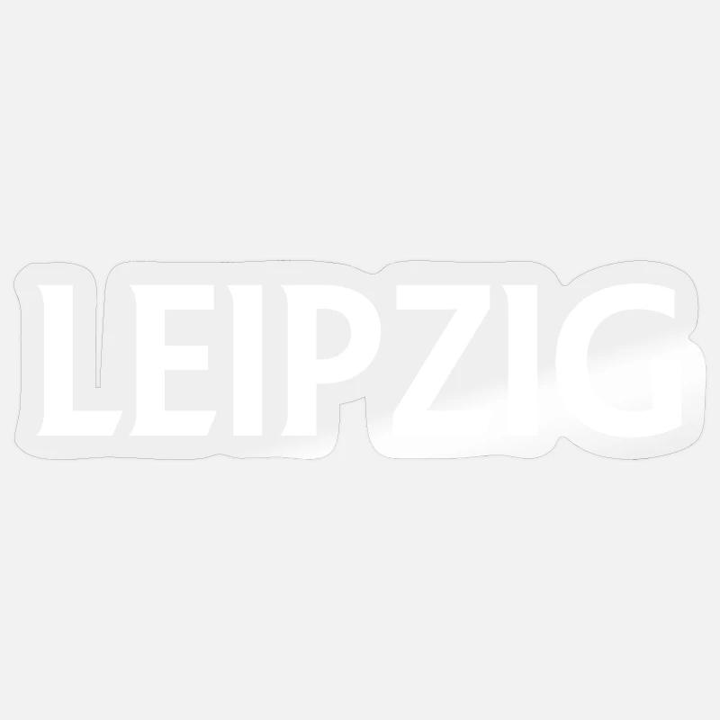 Leipzig – Germany Textdesign - Sticker size S (10 x 10 cm) - transparent glossy