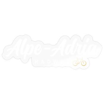 Piste cyclable de l’Alpe Adria - Sticker taille S (10 x 10 cm) - brillant transparent - Devant