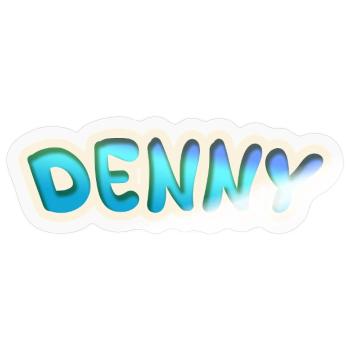 Denny als Job - Sticker Größe S (10 x 10 cm) - Transparent glänzend - Vorne