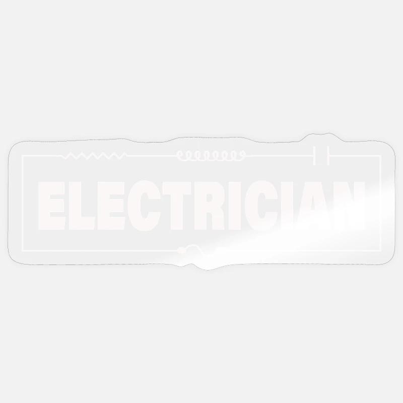 ELECTRICIAN - Sticker Größe S (10 x 10 cm) - Transparent glänzend