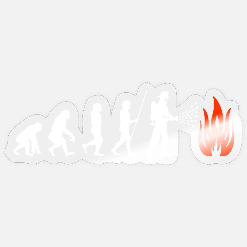 Fire Brigade Evolution Firefighter - Sticker size S (10 x 10 cm) - transparent glossy