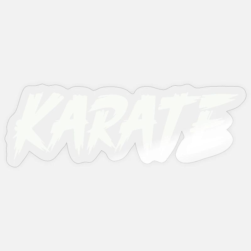 karate - Sticker size S (10 x 10 cm) - transparent glossy