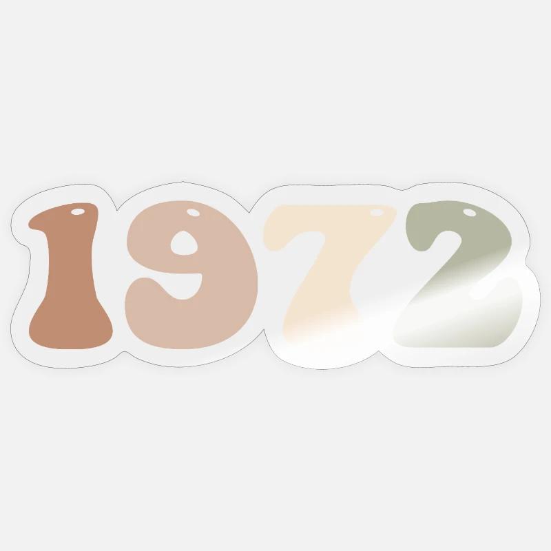 1972 - Sticker taille S (10 x 10 cm) - brillant transparent