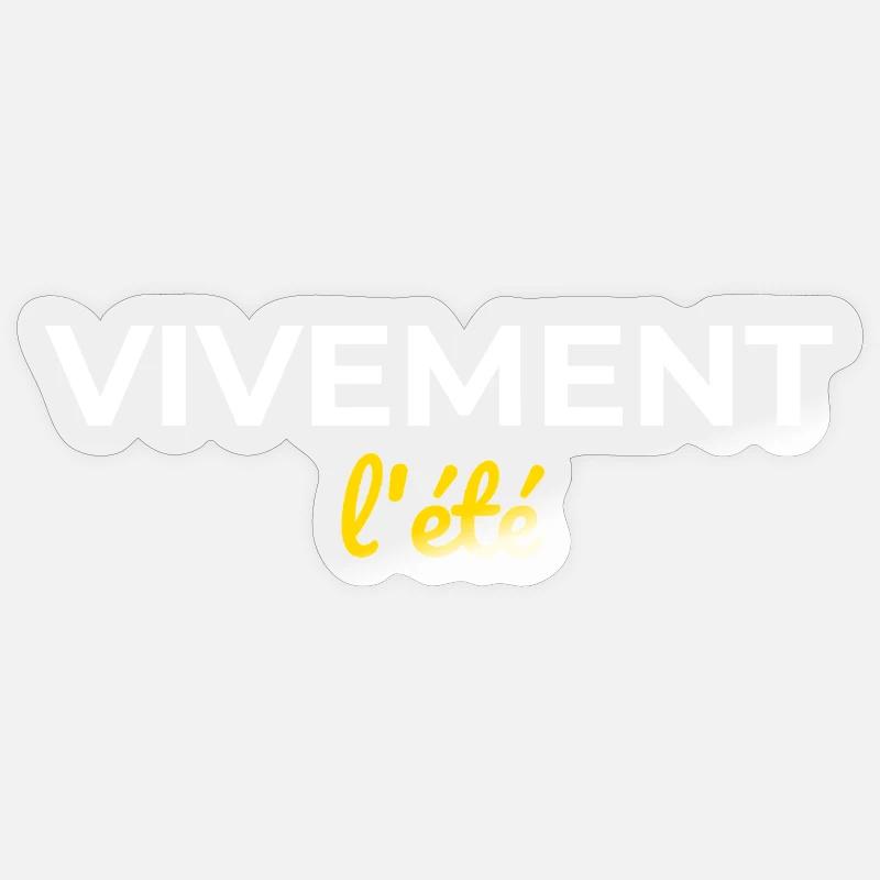 Vivement l'Été — Nostalgie Soleil - Sticker taille S (10 x 10 cm) - brillant transparent