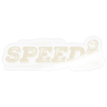 Speed Sloth Shirt – Retro Vintage Speed T-Shirt - Sticker size S (10 x 10 cm) - transparent glossy - Front