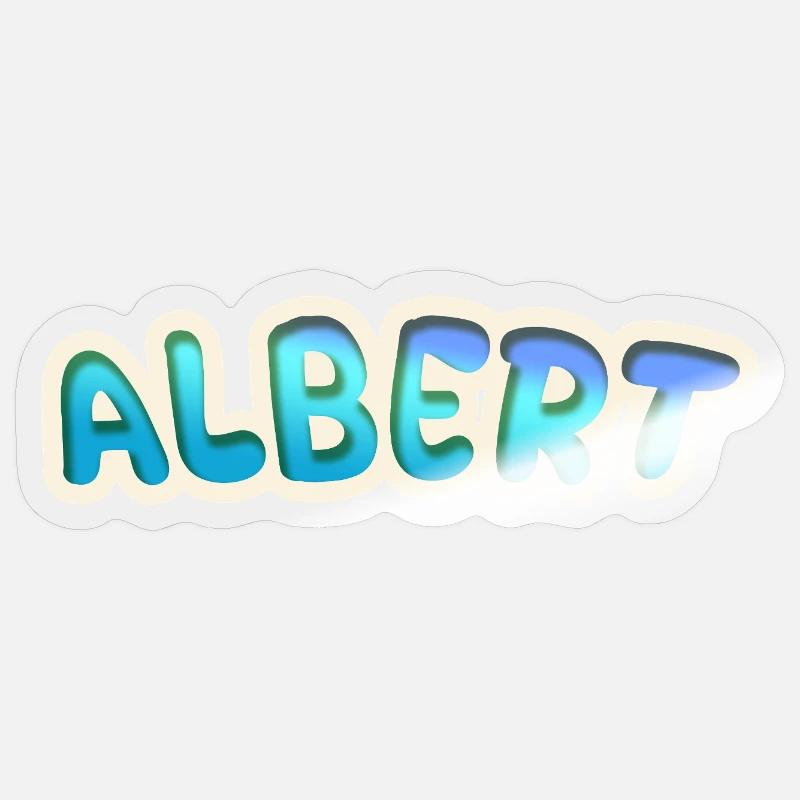 Albert als Beruf - Sticker Größe S (10 x 10 cm) - Transparent glänzend