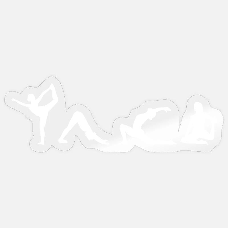 Yogini Poses - Sticker size S (10 x 10 cm) - transparent glossy